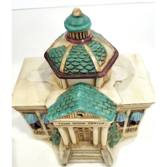 TOWN OPERA CENTER Small Christmas Village ceramic accessory building BRINN'S - Picture 7 of 8